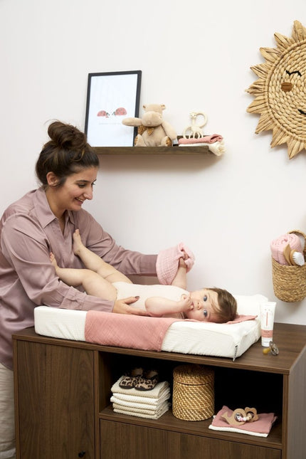 Meyco Washandje Soft Rose/Rose/Natural 20X17Cm 3St koop je bij Babywinkel