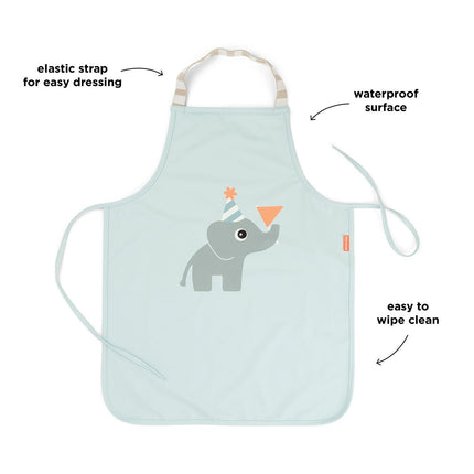 Waterproef schort Celebration Blue koop je bij Babywinkel