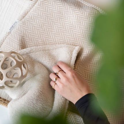 Baby's Only Wiegdeken Teddy Dawn Blush/ Ecru koop je bij Babywinkel
