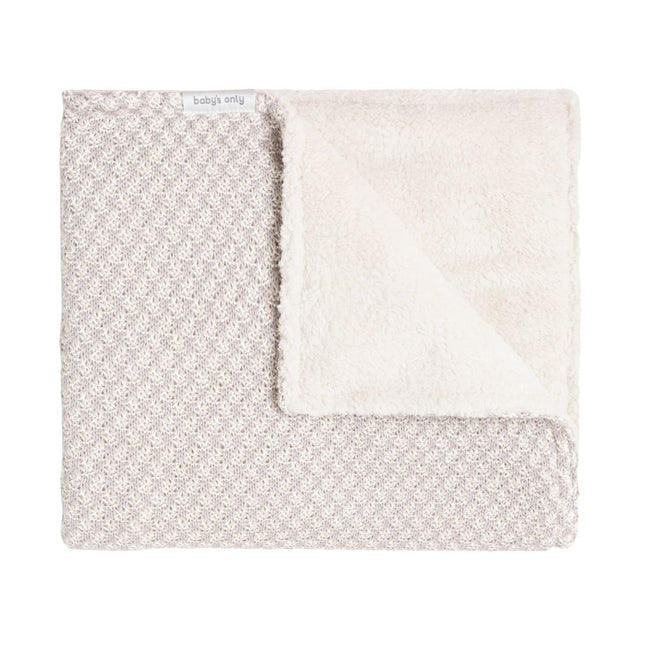 Baby's Only Wiegdeken Teddy Happiness Urban Taupe/Ecru koop je bij Babywinkel