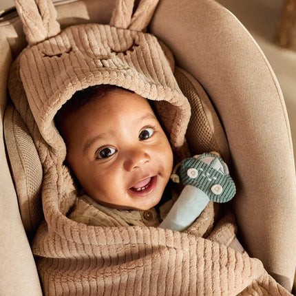 Jollein Wikkeldeken Baby Bunny Cloudy Rib/ Milky Coffee koop je bij Babywinkel