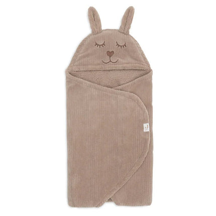 Jollein Wikkeldeken Baby Bunny Cloudy Rib/ Milky Coffee koop je bij Babywinkel