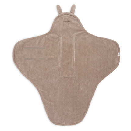 Jollein Wikkeldeken Baby Bunny Cloudy Rib/ Milky Coffee koop je bij Babywinkel