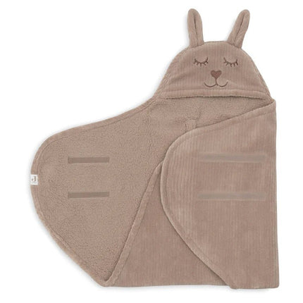 Jollein Wikkeldeken Baby Bunny Cloudy Rib/ Milky Coffee koop je bij Babywinkel