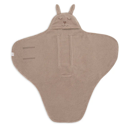Jollein Wikkeldeken Baby Bunny Cloudy Rib/ Milky Coffee koop je bij Babywinkel