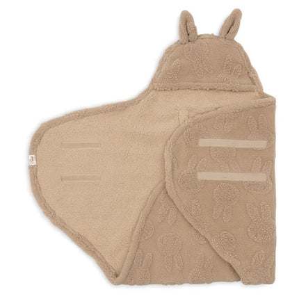 Jollein Wikkeldeken Baby Miffy Jacquard Teddy/Biscuit koop je bij Babywinkel