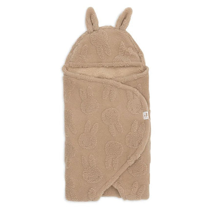 Jollein Wikkeldeken Baby Miffy Jacquard Teddy/Biscuit koop je bij Babywinkel