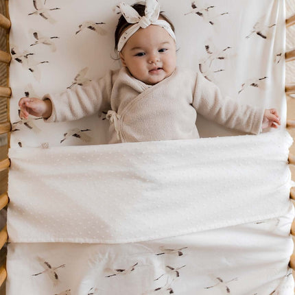 Yumi Baby Ledikantlaken Cranebirds 100x150cm koop je bij Babywinkel