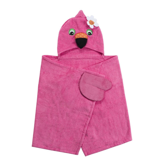 Zoocchini Badcape Baby Franny The Flamingo Katoen koop je bij Babywinkel
