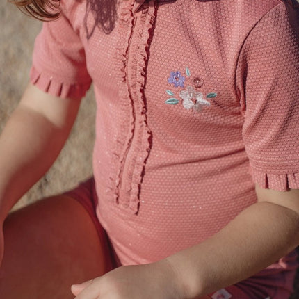 Zwempak korte mouwen Dreamy Pink Sparkle koop je bij Babywinkel